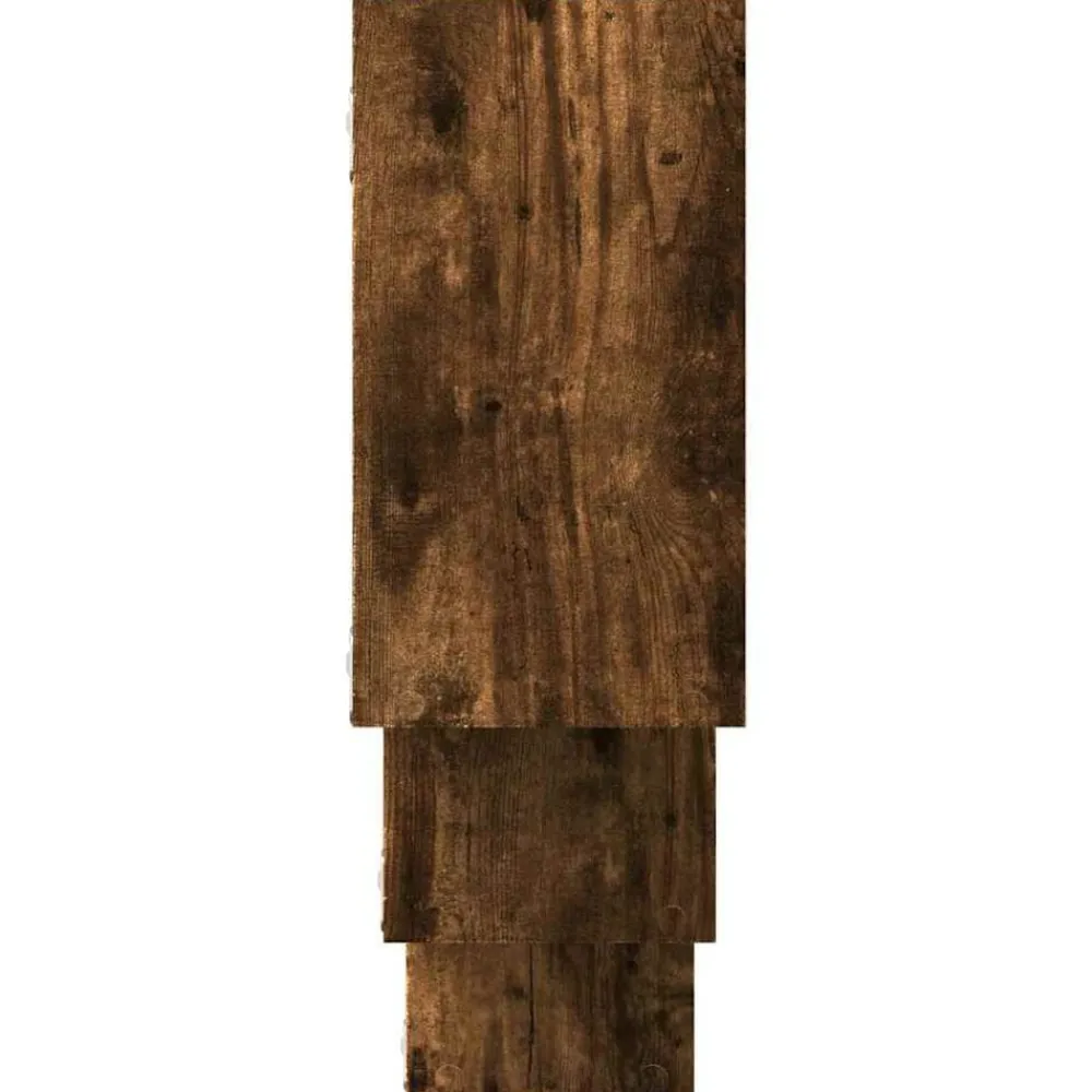 vidaXL Estantería de pared madera ingeniería 159x18x66cm Roble ahumado Outlet
