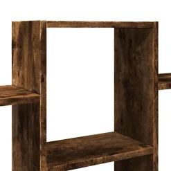 vidaXL Estantería de pared madera ingeniería 159x18x66cm Roble ahumado Outlet