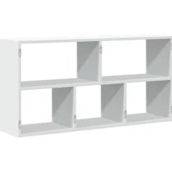 vidaXL Estantería de pared madera ingeniería blanca 100x25x50 cm Blanco Outlet