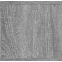 vidaXL Estanterías-Estantería de pared madera contrachapada gris 102x30x29 cm