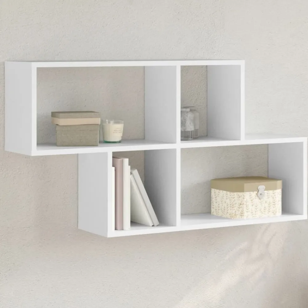 vidaXL Estanterías-Estantería de pared madera ingeniería 100x20x53 cm