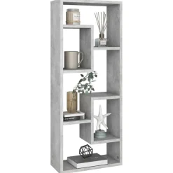 vidaXL Estantería de pared contrachapada gris hormigón 36x16x90 cm Gris hormig&oacute;n Outlet
