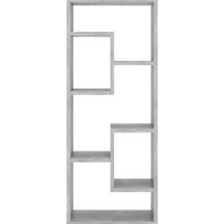 vidaXL Estantería de pared contrachapada gris hormigón 36x16x90 cm Gris hormig&oacute;n Outlet