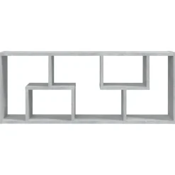 vidaXL Estantería de pared contrachapada gris hormigón 36x16x90 cm Gris hormig&oacute;n Outlet