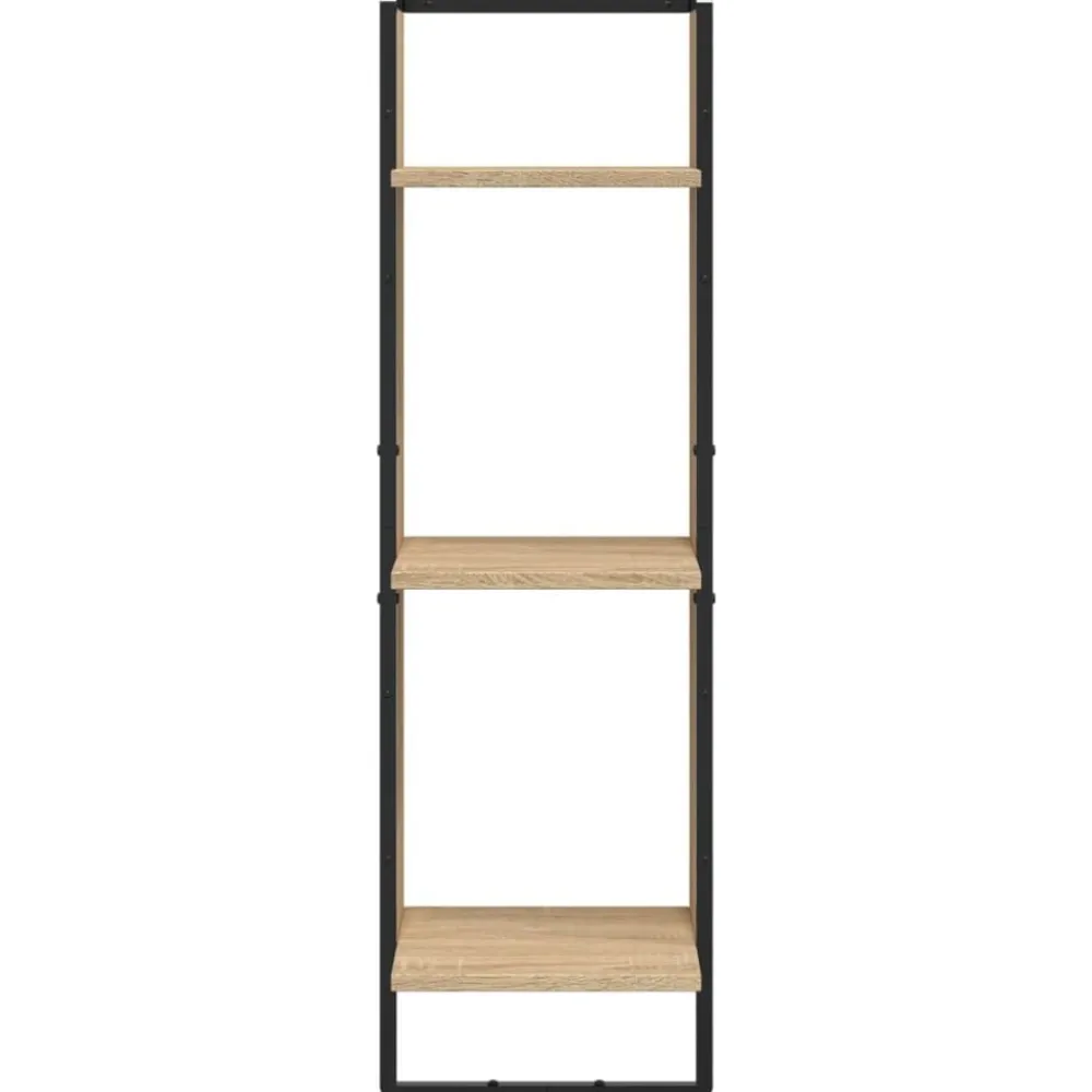 vidaXL Estantería de pared 3 niveles madera 30x25x100 cm Roble Sonoma Best