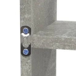 vidaXL Estantería de pared con 8 compartimentos gris hormigón Gris hormigón