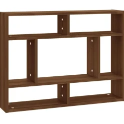 vidaXL Estantería de pared madera ingeniería roble marrón 75x16x55 cm Marrón roble Discount