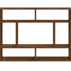 vidaXL Estantería de pared madera ingeniería roble marrón 75x16x55 cm Marr&oacute;n roble Discount