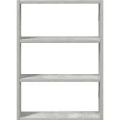 vidaXL Estanterías-Estantería de pared madera ingeniería gris hormigón 43x9x60 cm