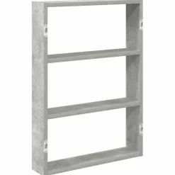 vidaXL Estanterías-Estantería de pared madera ingeniería gris hormigón 43x9x60 cm