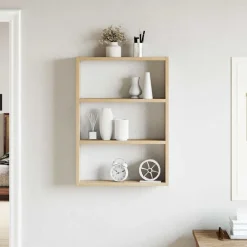 vidaXL Estantería de pared madera ingeniería 43x9x60 cm Roble Sonoma