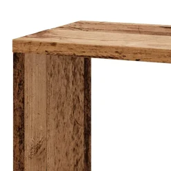vidaXL Estantería de pared de esquina madera envejecida 45x45x147 cm Madera antigua Best