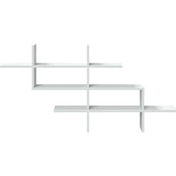 vidaXL Estanterías-Estantería de pared madera ingeniería blanca 124,5x18x60,5 cm
