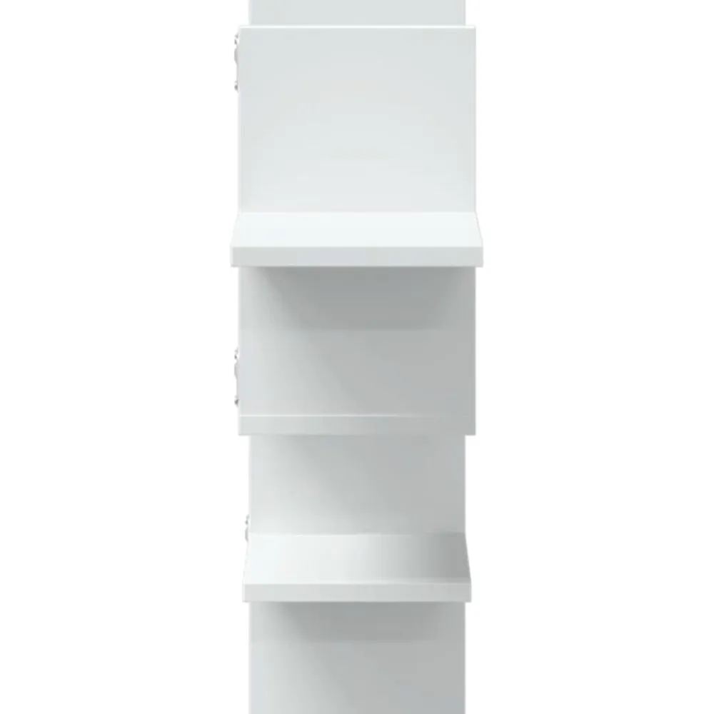 vidaXL Estanterías-Estantería de pared madera ingeniería blanca 124,5x18x60,5 cm