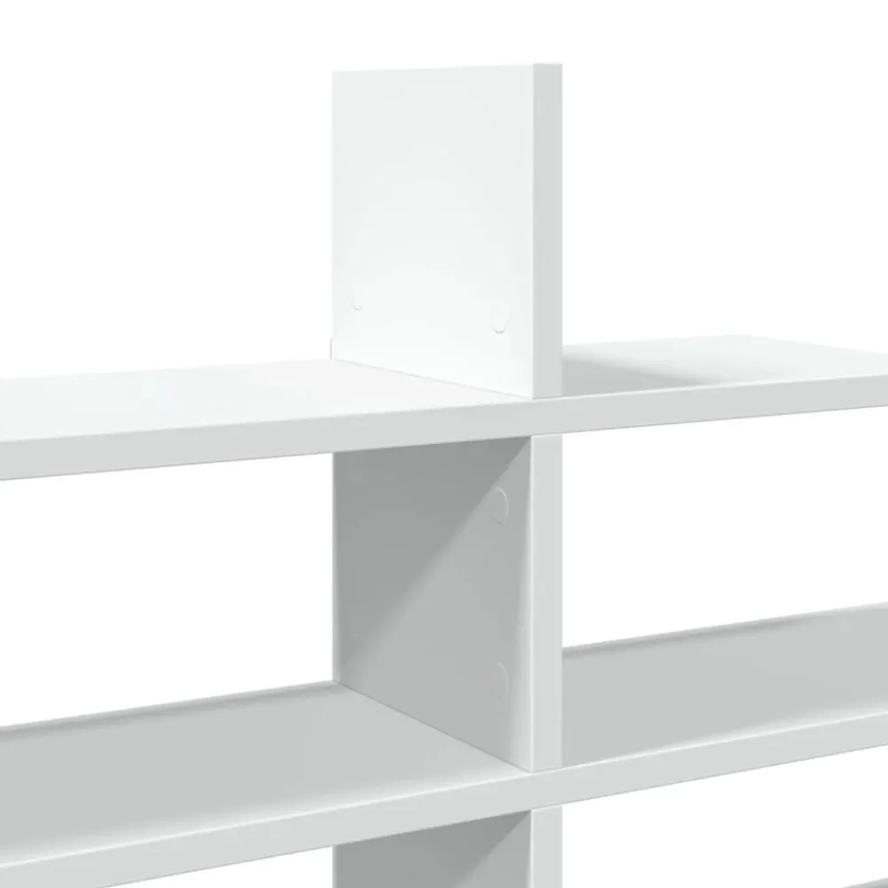 vidaXL Estanterías-Estantería de pared madera ingeniería blanca 124,5x18x60,5 cm