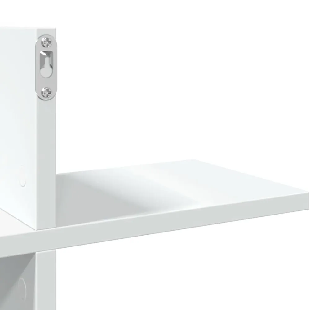 vidaXL Estanterías-Estantería de pared madera ingeniería blanca 124,5x18x60,5 cm