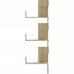 vidaXL Estanterías-Estantería de pared de esquina madera 45x45x147 cm