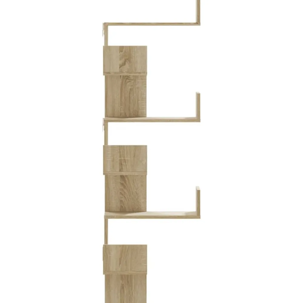 vidaXL Estanterías-Estantería de pared de esquina madera 45x45x147 cm