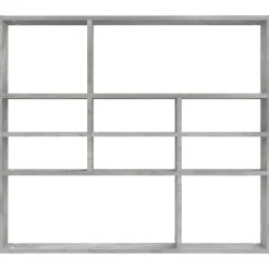 vidaXL Estantería de pared contrachapada gris hormigón 90x16x78 cm Gris hormig&oacute;n Hot