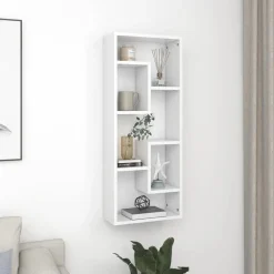 vidaXL Estanterías-Estantería de pared madera contrachapada 36x16x90 cm