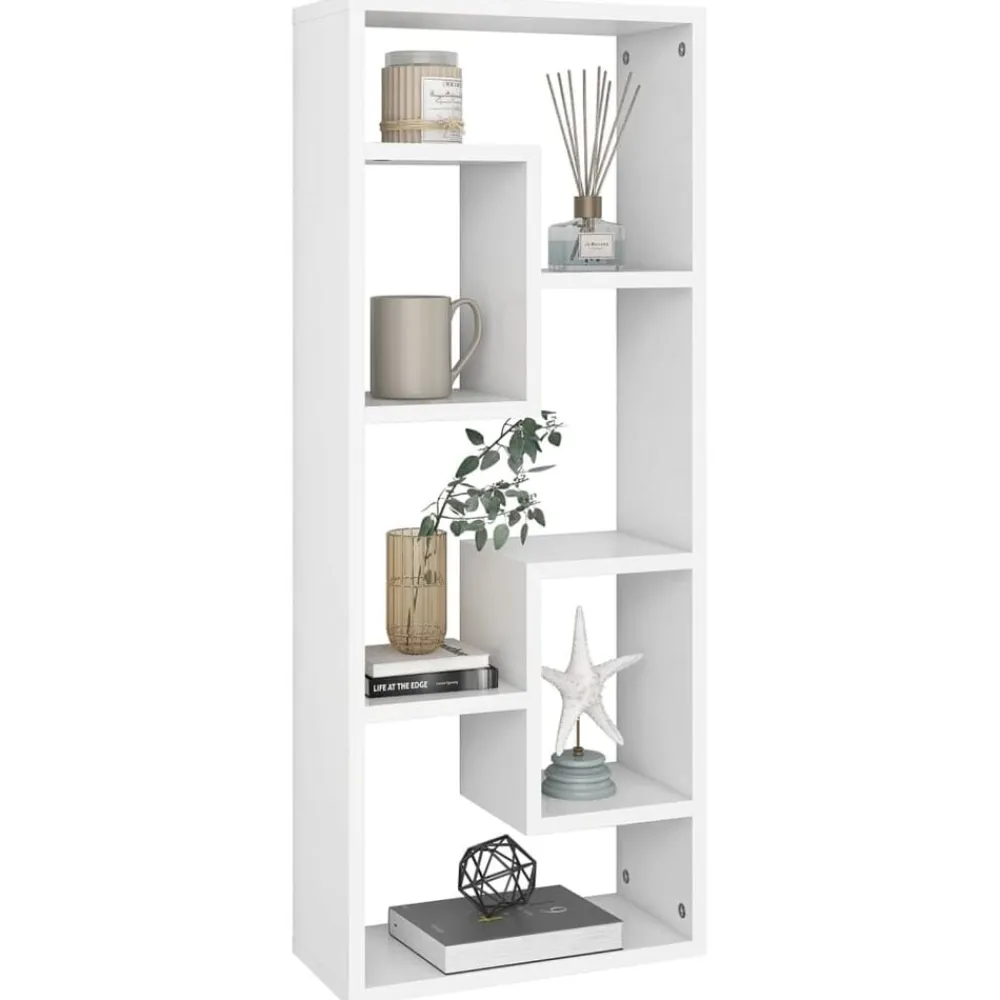 vidaXL Estanterías-Estantería de pared madera contrachapada 36x16x90 cm
