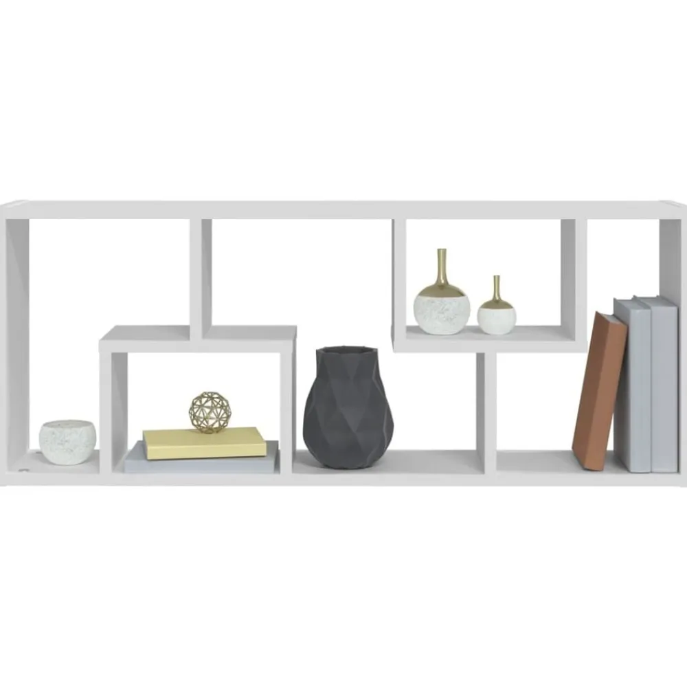 vidaXL Estanterías-Estantería de pared madera contrachapada 36x16x90 cm