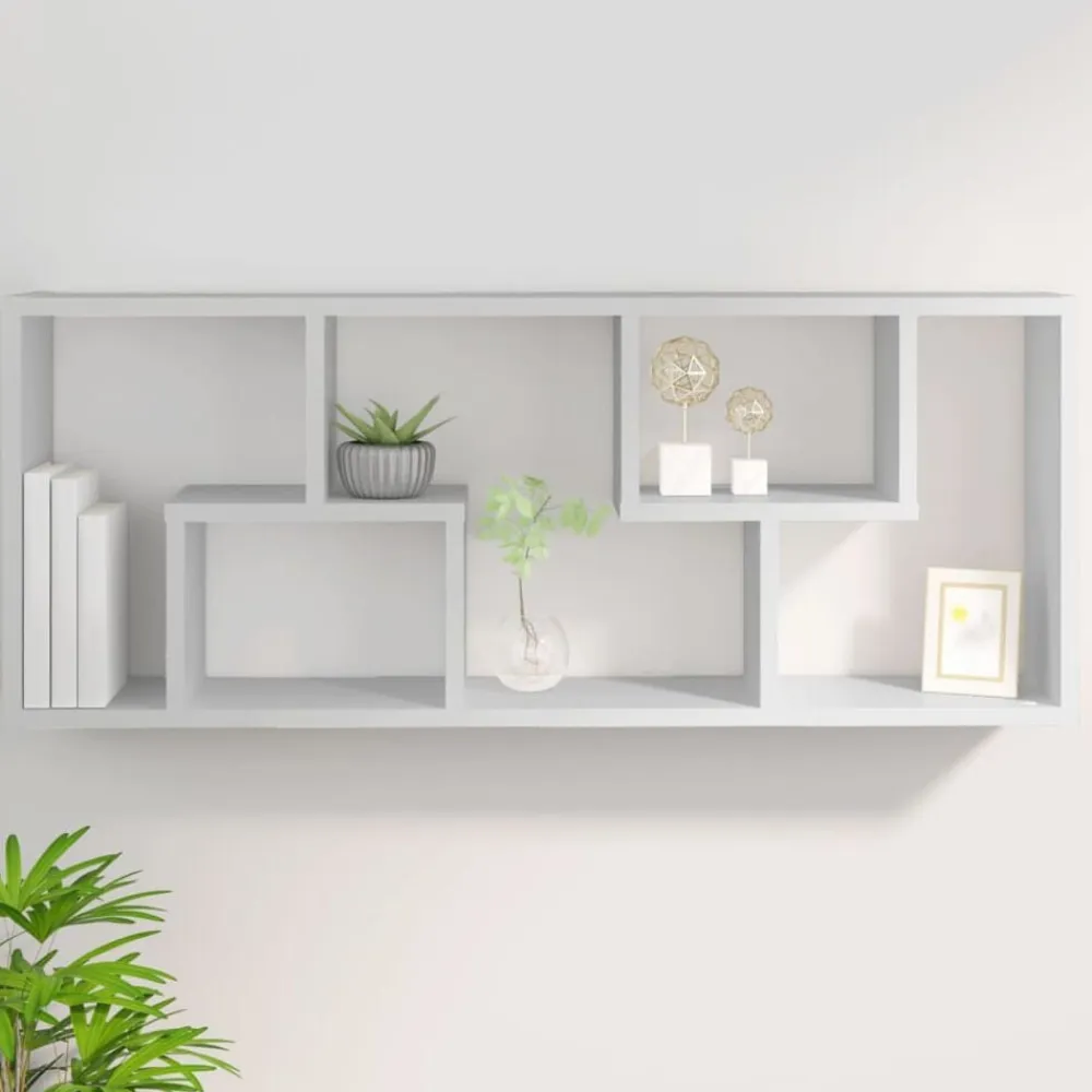 vidaXL Estanterías-Estantería de pared madera contrachapada 36x16x90 cm