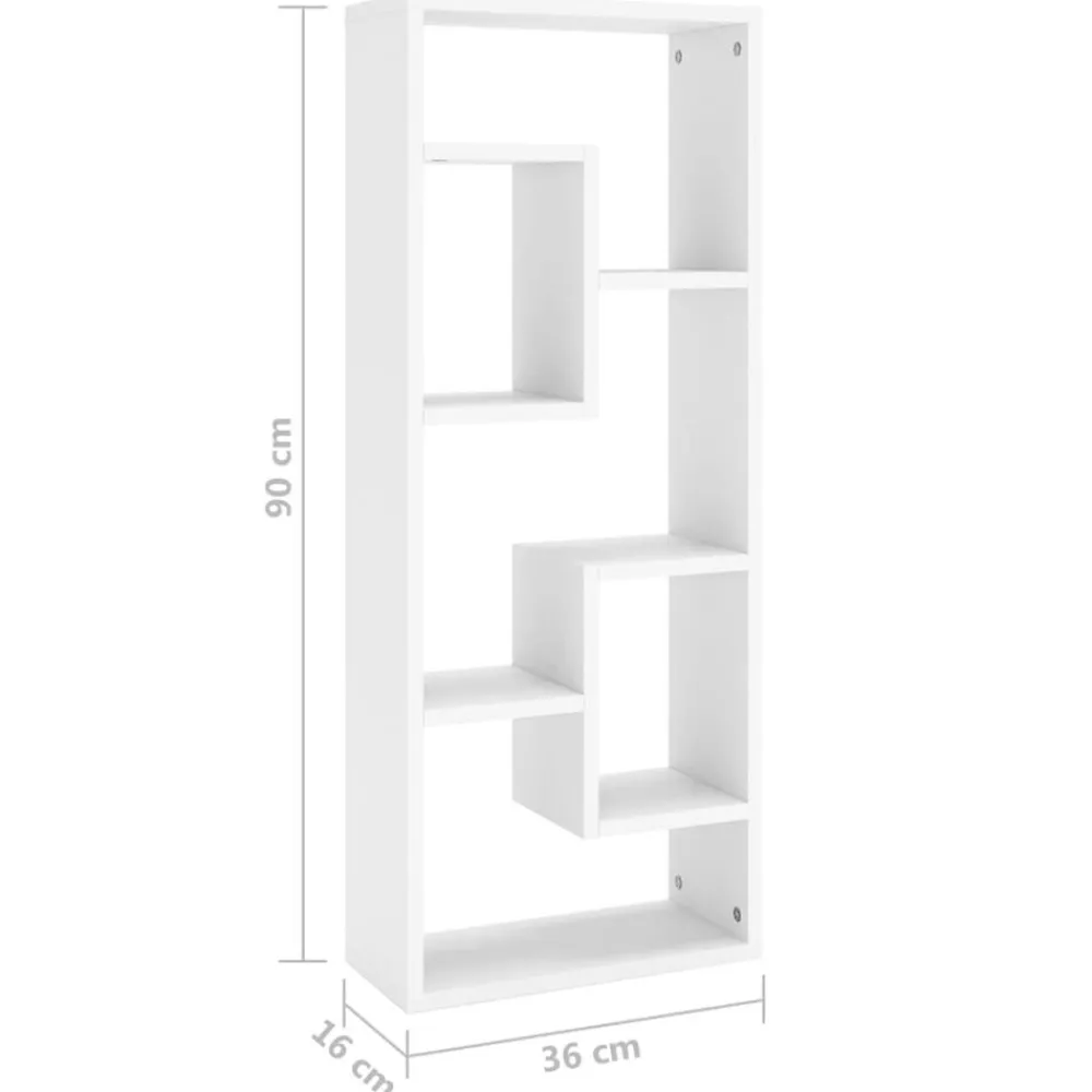 vidaXL Estanterías-Estantería de pared madera contrachapada 36x16x90 cm
