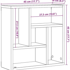 vidaXL Estantería de pared madera ingeniería envejecida 45x16x45 cm Madera antigua Sale
