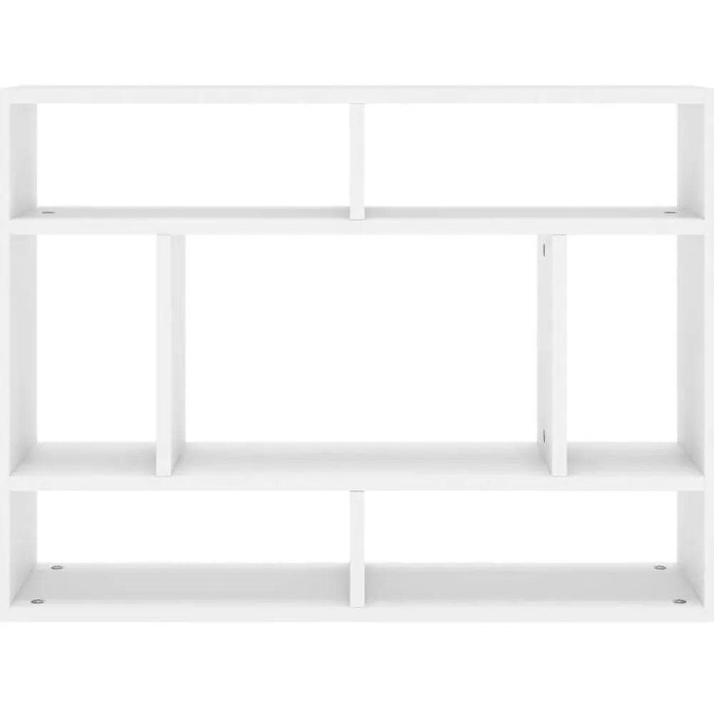 vidaXL Estantería de pared madera contrachapada 75x16x55 cm Blanco
