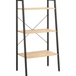 vidaXL Estantería de pie 3 baldas marrón claro y negro 56x35x108 cm Marr&oacute;n claro Clearance