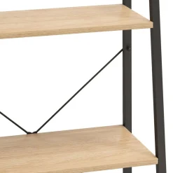 vidaXL Estantería de pie 3 baldas marrón claro y negro 56x35x108 cm Marr&oacute;n claro Clearance