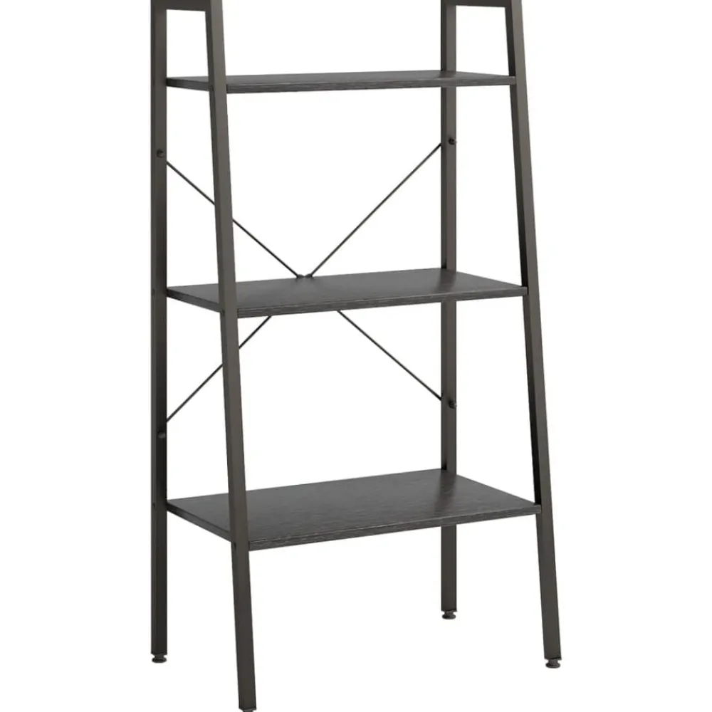 vidaXL Estantería de pie 3 baldas negra 56x35x108 cm Negro Outlet