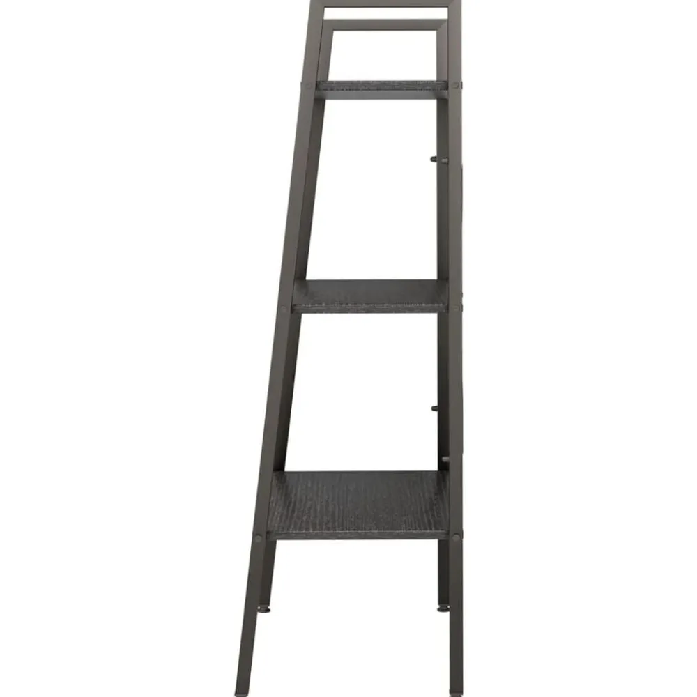 vidaXL Estantería de pie 3 baldas negra 56x35x108 cm Negro Outlet