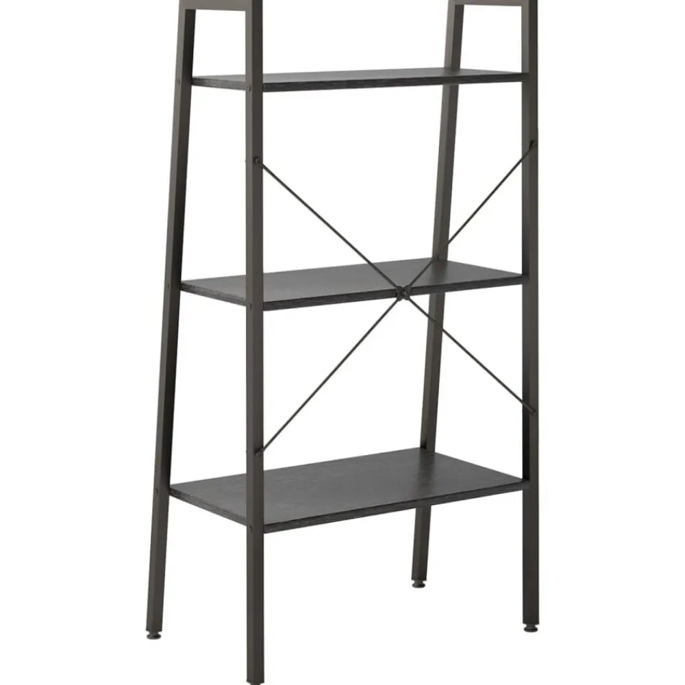 vidaXL Estantería de pie 3 baldas negra 56x35x108 cm Negro Outlet