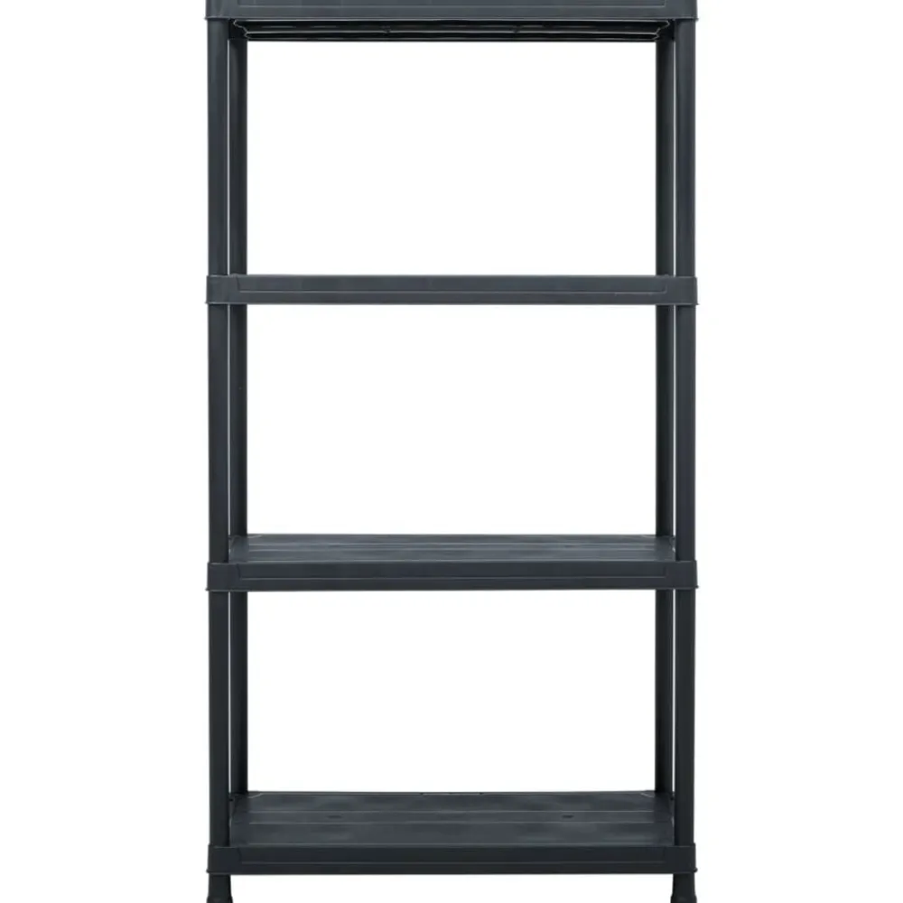 vidaXL Almacenamiento Industrial-Estantería de plástico 100 kg 60x30x138 cm negro