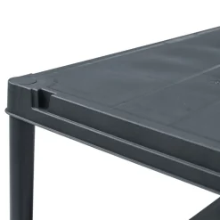 vidaXL Almacenamiento Industrial-Estantería de plástico 100 kg 60x30x138 cm negro