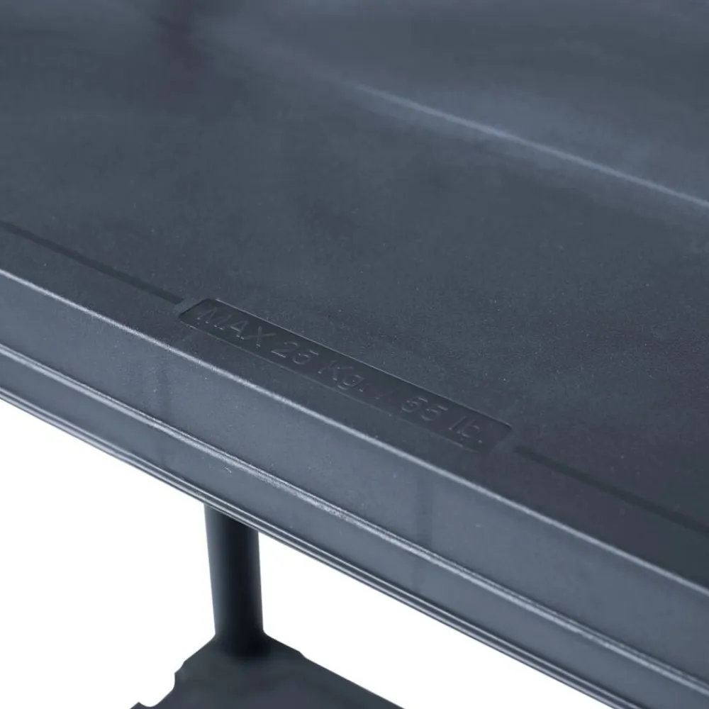 vidaXL Almacenamiento Industrial-Estantería de plástico 100 kg 60x30x138 cm negro