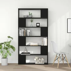 vidaXL Estantería divisor de espacios 100x24x188 cm Negro Outlet