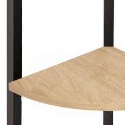 vidaXL Estantería esquina 3 niveles marrón claro negro 45,5x31,5x120cm Marr&oacute;n claro Best
