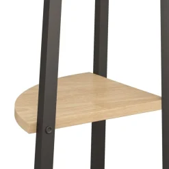 vidaXL Estantería esquina 3 niveles marrón claro negro 45,5x31,5x120cm Marr&oacute;n claro Best