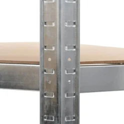 vidaXL Estantería esquina 5 niveles madera contrachapada y acero plata Plateado Discount
