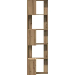 vidaXL Estanterías-Estantería esquina 5 niveles madera artisan 50x50x179 cm