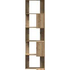 vidaXL Estanterías-Estantería esquina 5 niveles madera artisan 50x50x179 cm