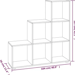 vidaXL Estanterías-Estantería forma de escalera madera contrachapada roble marrón