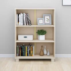 vidaXL Estanterías-Estantería HAMAR madera pino maciza marrón miel 85x35x112 cm