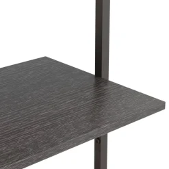 vidaXL Estantería inclinada de 3 niveles 64x35x120,5 cm Negro Sale