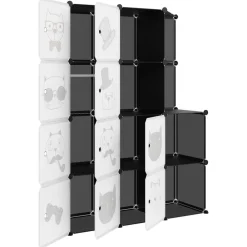 vidaXL Productos Del Hogar-Estantería infantil de cubos con 10 compartimentos PP