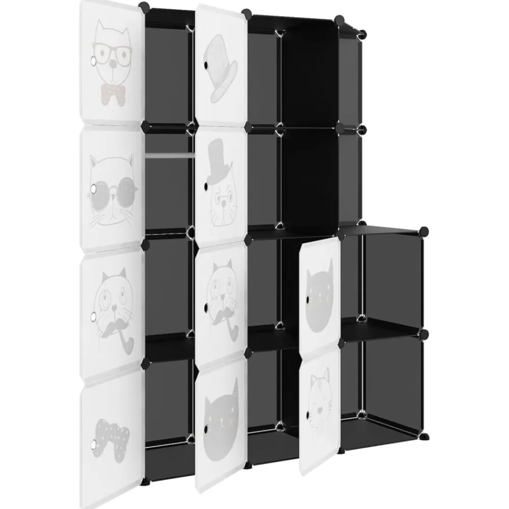 vidaXL Productos Del Hogar-Estantería infantil de cubos con 10 compartimentos PP