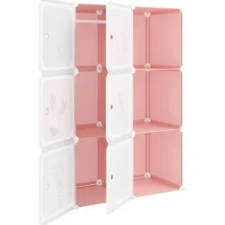 vidaXL Productos Del Hogar-Estantería infantil de cubos con 6 compartimentos PP
